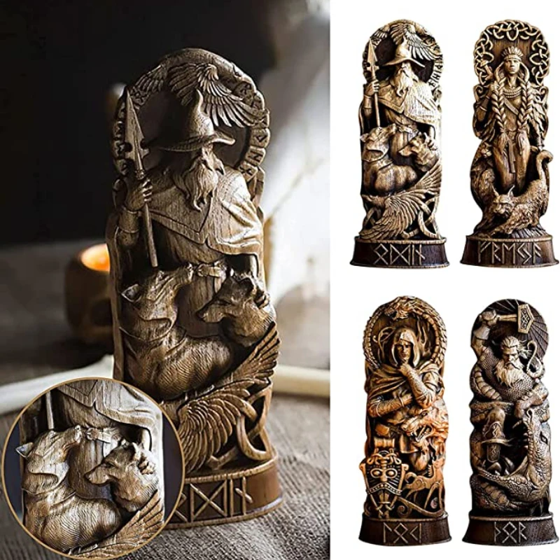 Skandinavų Mitologijoje Dekoro Statula Odin Thor Loki Freya Viking Dekoro Statula Namo Dovanos, Taikomos Vyno Kabineto ir Leidiniai
