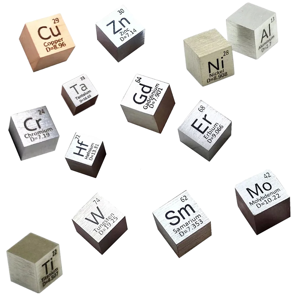 1cm Elementas Kubo Volframo Vario, Titano, Nikelio, Aliuminio, Anglies Periodinės Lentelės Papuošalų Kolekcija Hobis Darbalaukio Paroda