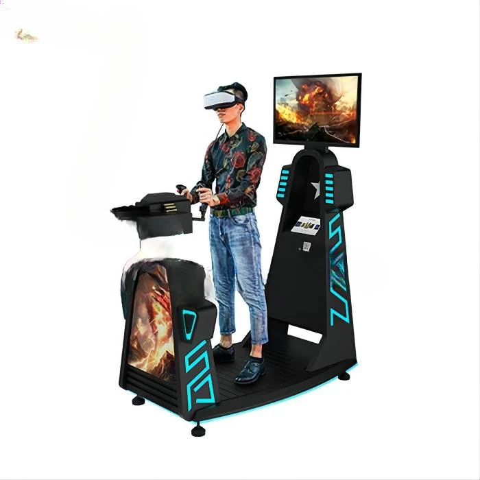 Virtualios Realybės žaidimų simuliatorius vr multiplayer simul filmo maitinimo žaidimų Aikštelė patalpų 9d vr Gatling Šaudymo žaidimai parkas