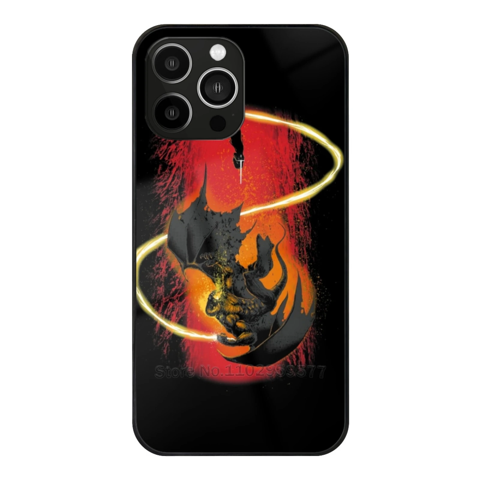 Vedlys Demonas Grūdintas Stiklas Case For Iphone 14 13Pro 12 11 Pro Max X Xr Xs 7 8 5S 6S Plius Gandalf Vedlys Demon Lord