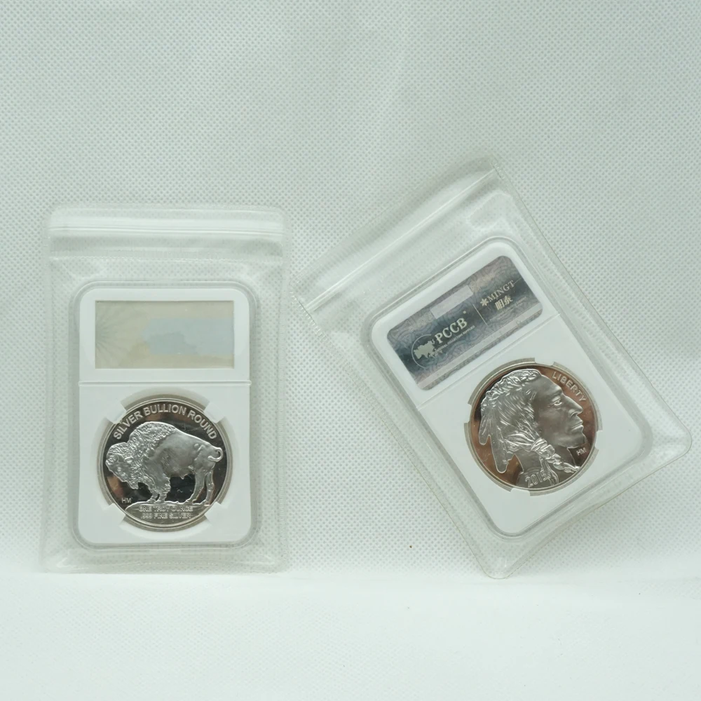 Nemagnetinių JAV Monetų 2015 Buffalo Amerikos Laisvės Monetos, Sidabro, 1 Trojos Uncijos Monetų Kolekciją su PCCB atveju