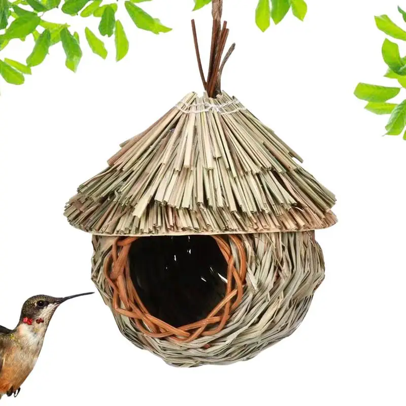 Dekoratyvinis Hummingbird Namas Naujoviškų Žolės Lizdavietes Pakabinti Lizdavietes Ekologinių Birdhouses Už Amadinai Žvirblis, Zylė Sodas