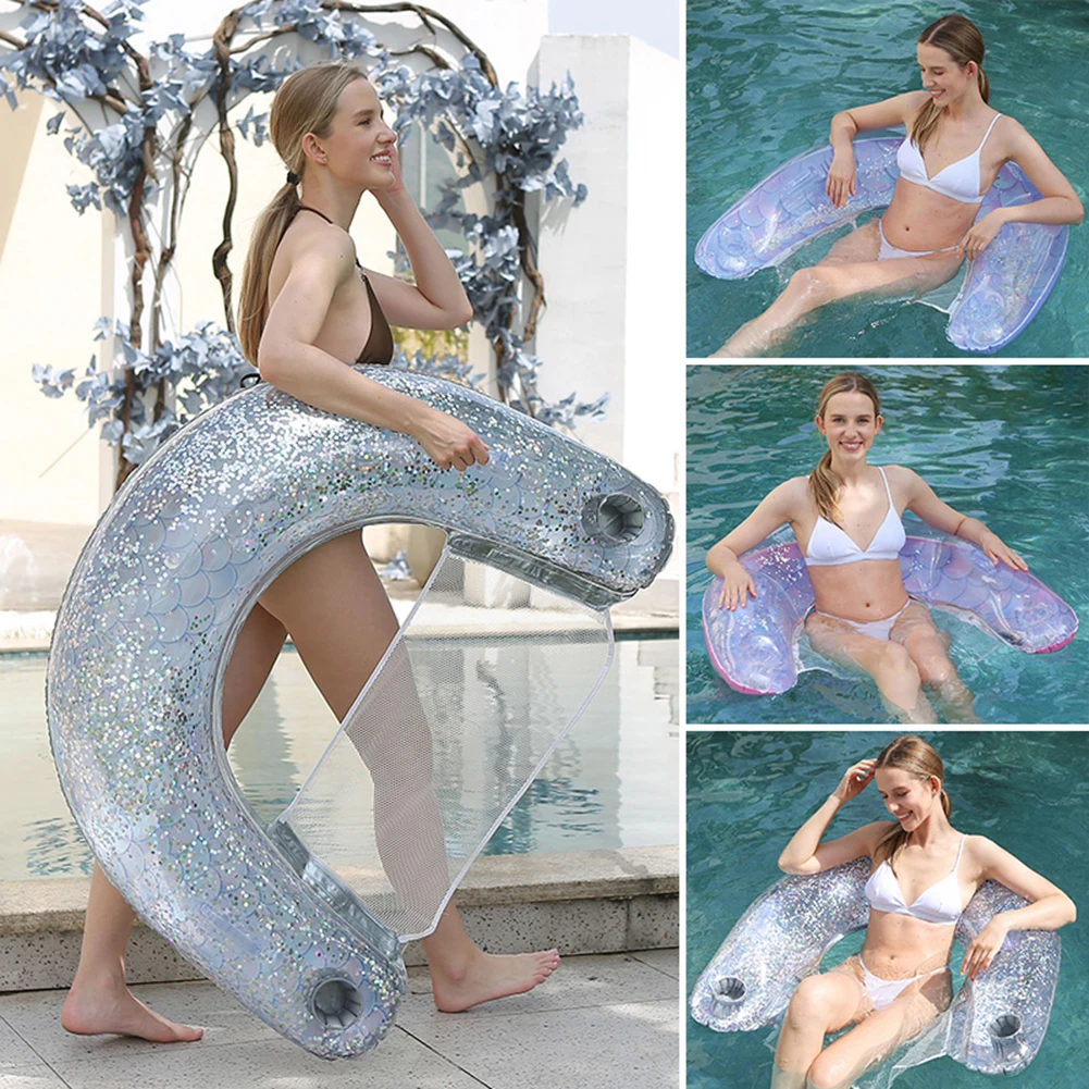 China Plaukimo Žiedas Thicked PVC Plaukimo Čiužinys Įžymybė Ins Stiliaus Vandens Žaisti Plaukti Žiedas su Gėrimo Laikiklis, skirtas Paplūdimio Atostogų