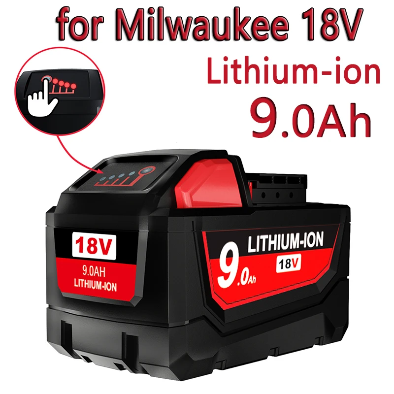 Milwaukee 18V 9.0 Ah Ličio Baterija,už Elektros Įrankių 48-11-1815 48-11-1850 2604-22 2708-22 2607-22 Li-ion Baterija