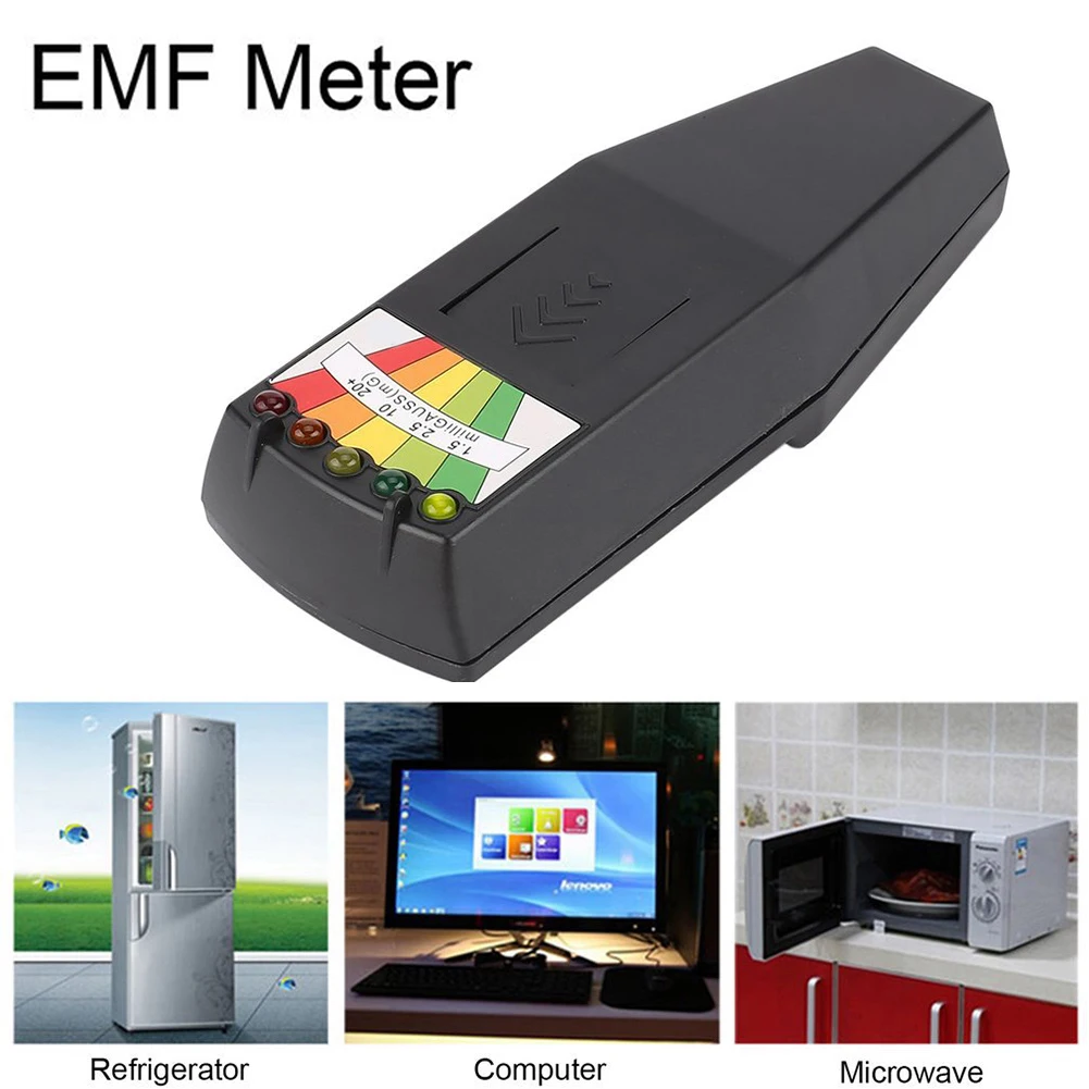 K2 Elektromagnetinio Lauko EMF Gaus Metrų Vaiduoklių Medžioklės Detektorius Nešiojamų EMF Magnetinio Lauko Detektorius 5 LED Gaus Matuoklis