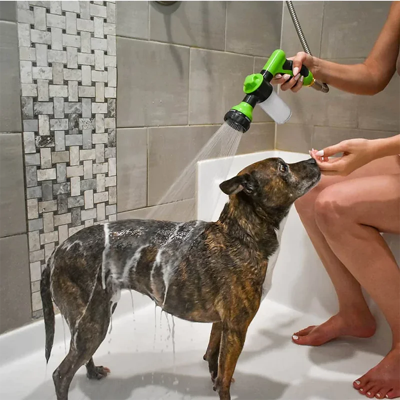Aukšto slėgio Purkštuvo Antgalio Žarna šuo dušo Ginklą 3 Režimas Reguliuojamas Pet Plovimo, Valymo vonia Vandens, Muilo Putų Purkštuvas šuo švarus įrankis