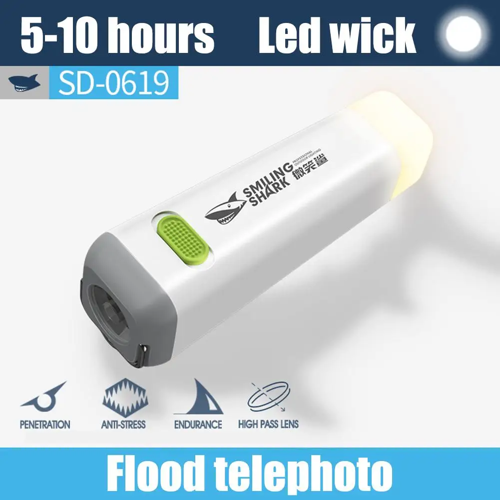 LED Žibintuvėlis Šviesos USB Įkrovimo 1200mAh Avarinės Šviesos, atsparus Vandeniui 300LM už Naktį Žvejybos Energijos Taupymo Sodo Pėsčiųjų Prekes