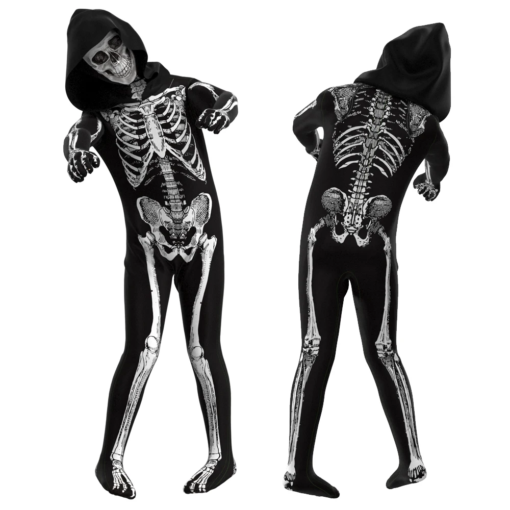 Zombie Helovinas Kostiumas Siaubo Žaidimai Cosplay Vaikų Skeletas Poros Kostiumai Suaugusiems Jumpsuit Karnavalas Šalies Clothinh