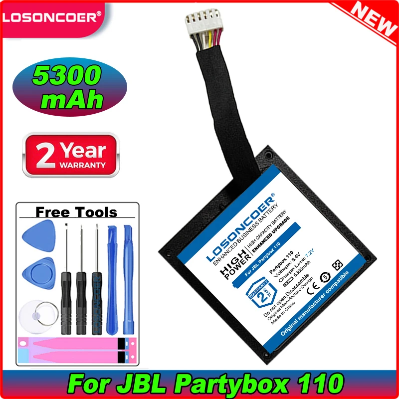 LOSONCOER Nauja 5300mAh Už JBL PartyBox 110 JBLPARTYBOX110AM Garsiakalbis Baterija (Nėra tinkami PartyBox 100)