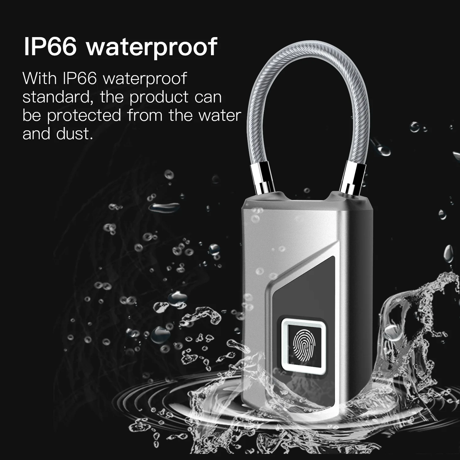 Smart Lock Užraktas, pirštų Atspaudų Kuprinė Namų Spintelės Anti-theft Vandeniui Ultra-ilgas Laukimo Keyless pirštų Atspaudų Spynos