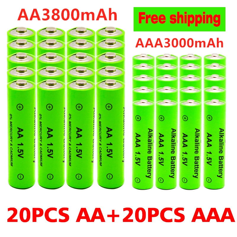 AA Įkraunamos AAA Šarminės Baterijos 1,5 V 3800mAh ir 3000mAh už Žibintuvėlis, Elektroniniai Prietaisai, MP3 Baterijos