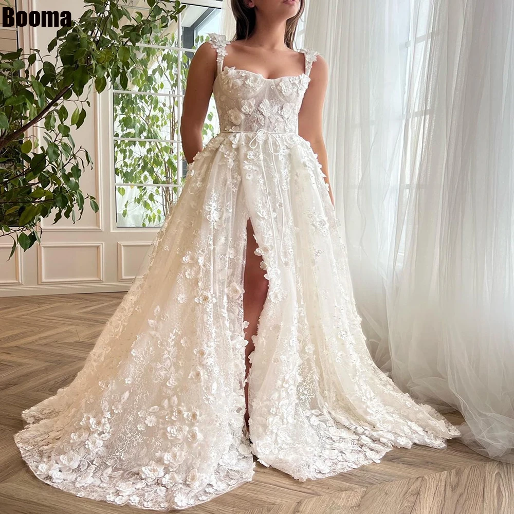 Booma Balta Fėja Gėlių Prom Dresses Spagečiai Dirželiai-Line Aukštos Ritininės Vakare Šalis Suknelės 2023 Moterų Oficialų Vakare Chalatai