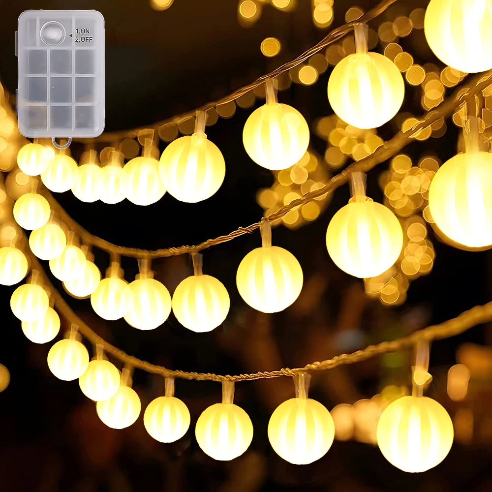 3M LED Šviesos Stygos Rutulio Formos baterijomis, Pasakų Lempos Šalis Vestuvių Sodas Kalėdų Lauko Apšvietimas, Apdaila Prekes