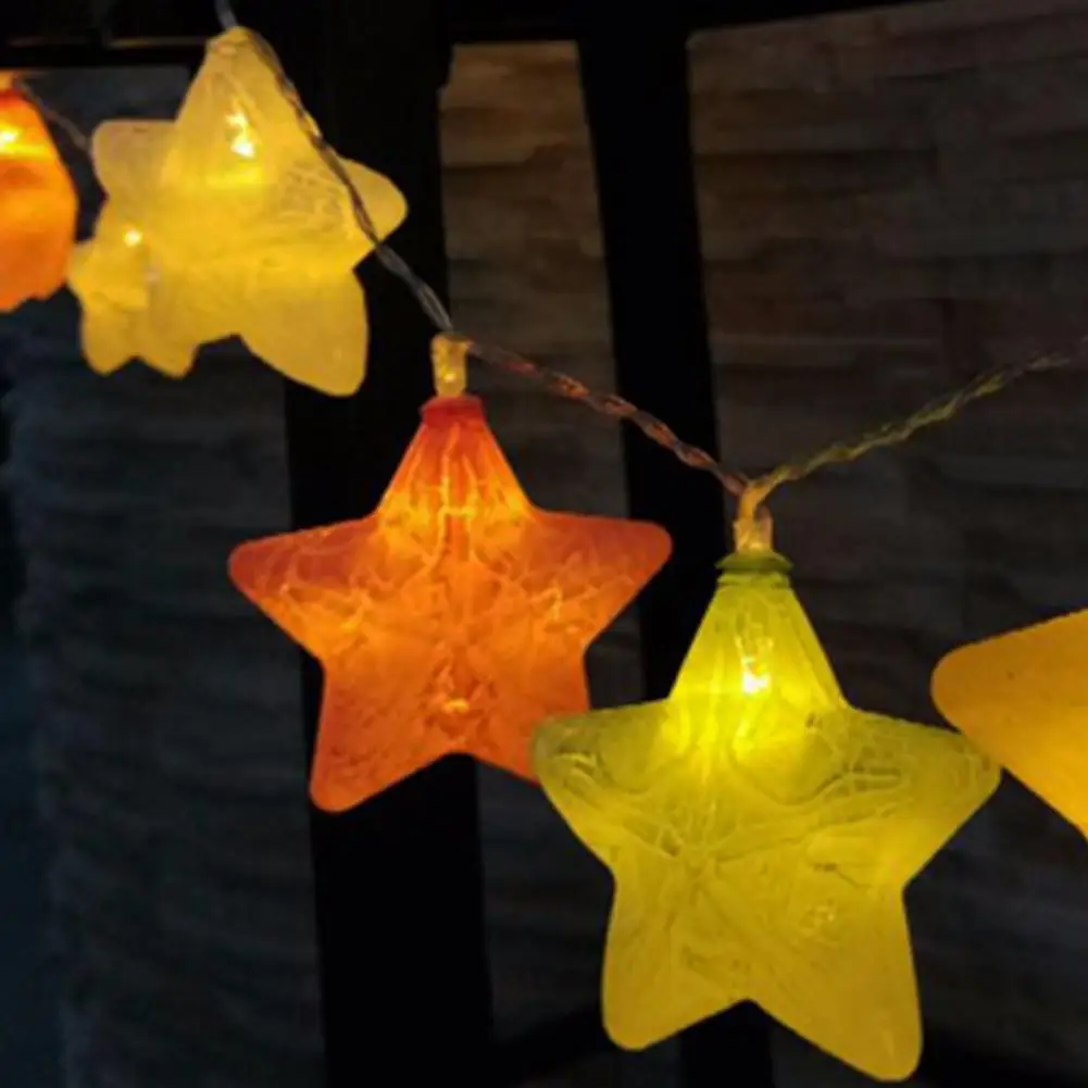 Pasakų Šviesos penkiakampės Žvaigždės Formos Kalėdinė Dekoracija 10 LED Pasakų Apšvietimo String Kalėdų Dovana, Namų