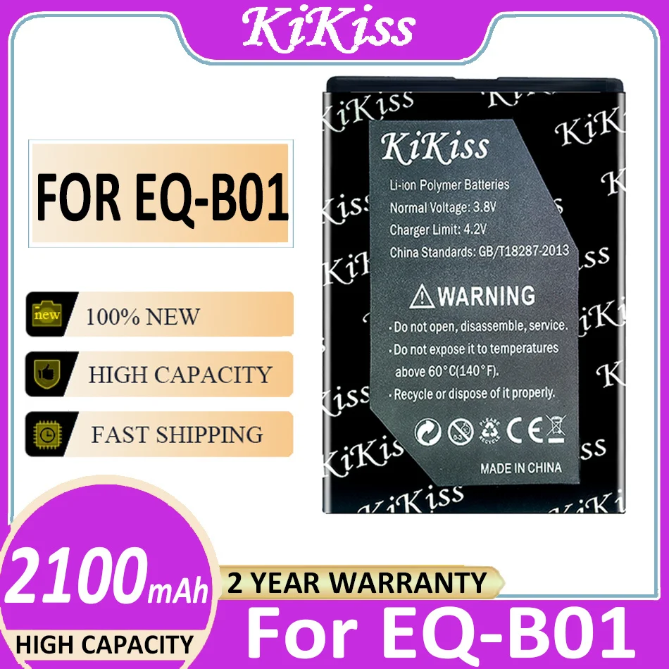 Originalus KiKiss Galinga Baterija EQ-B01 2100mAh už EQ BO1 Bateria