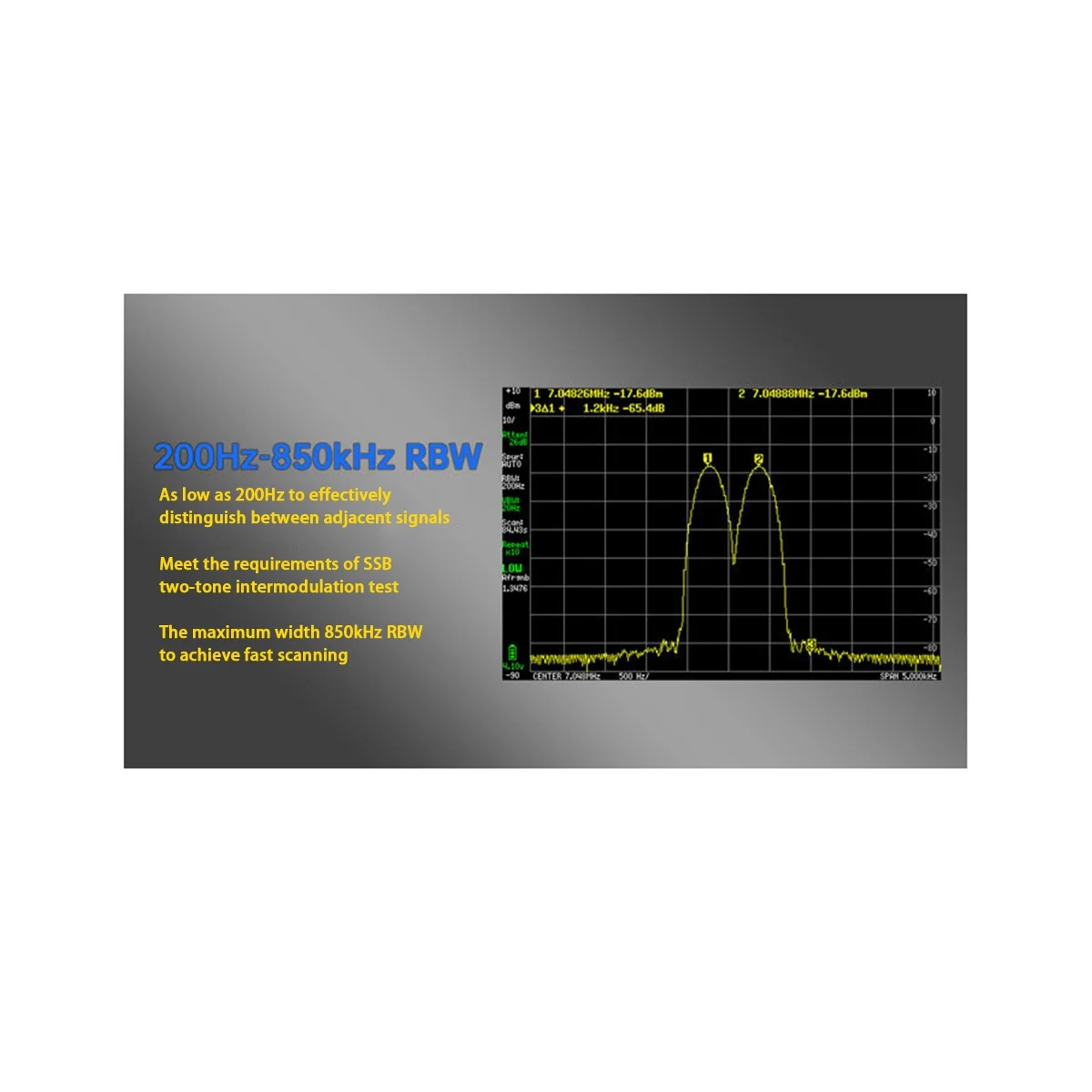 Už TinySA ULTRA 4.0 Colių Nešiojamą radijo Spektro Analizatorius 100KHZ-5.3 GHz Aukšto Dažnio Signalo Generatorius su Antena+RF Kabelis