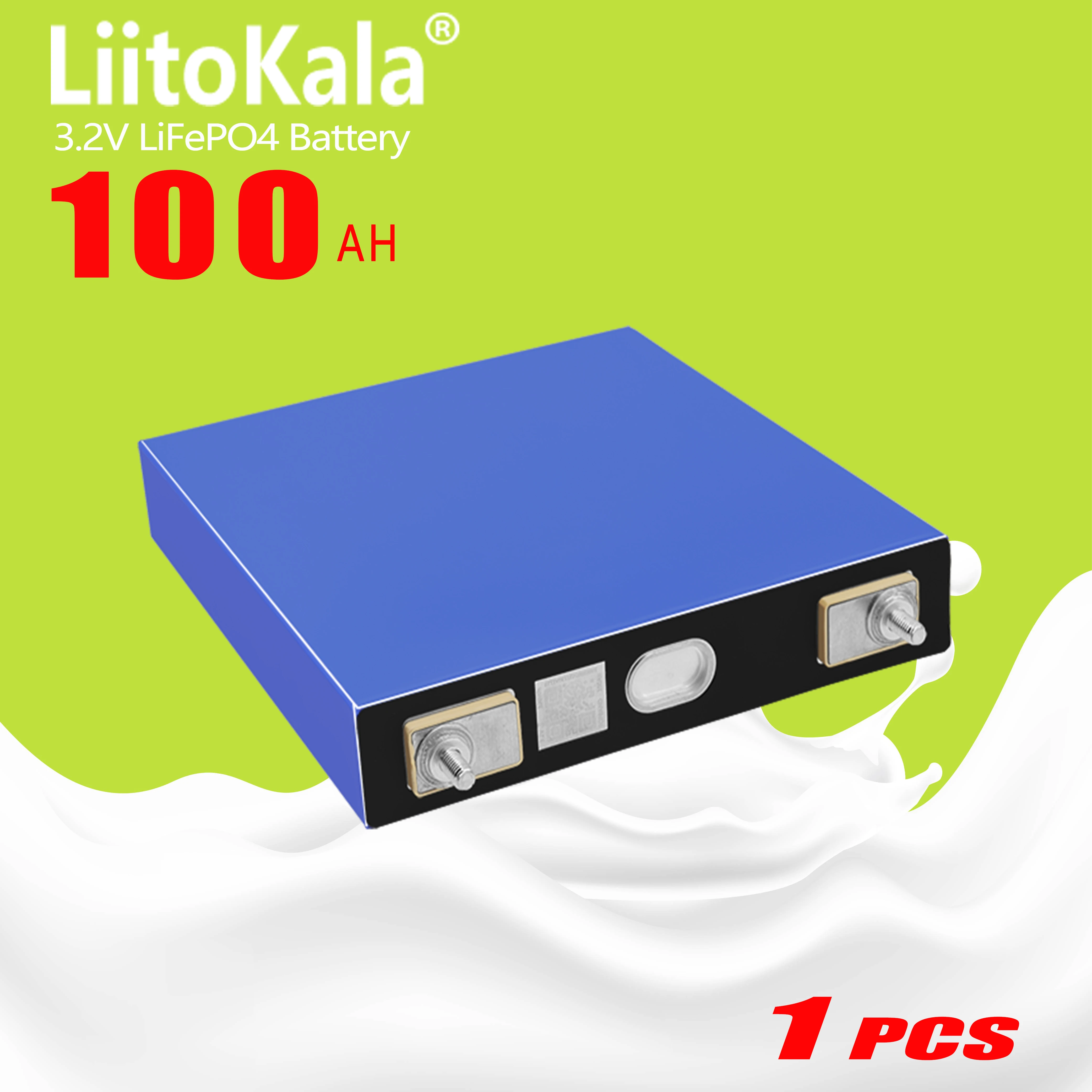 1pcs LiitoKala 3.2 V 100Ah LiFePO4 Ličio geležies phospha baterija 