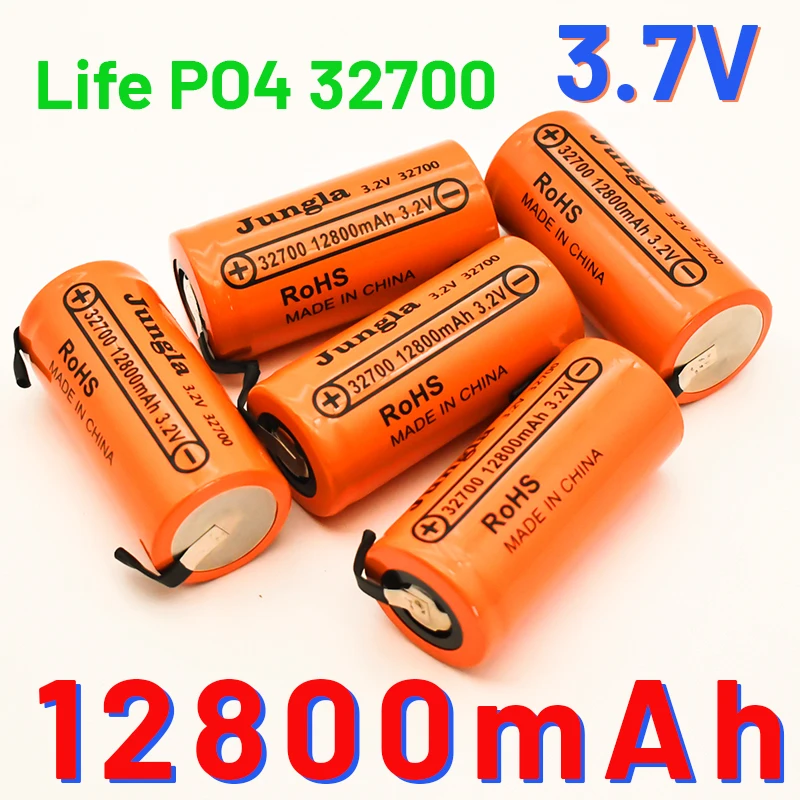 100% naujas originalus 3.2 V 32700 12800mAh LiFePO4 baterija 35A nuolat išleidimo didžiausias 55A high-power battery + 
