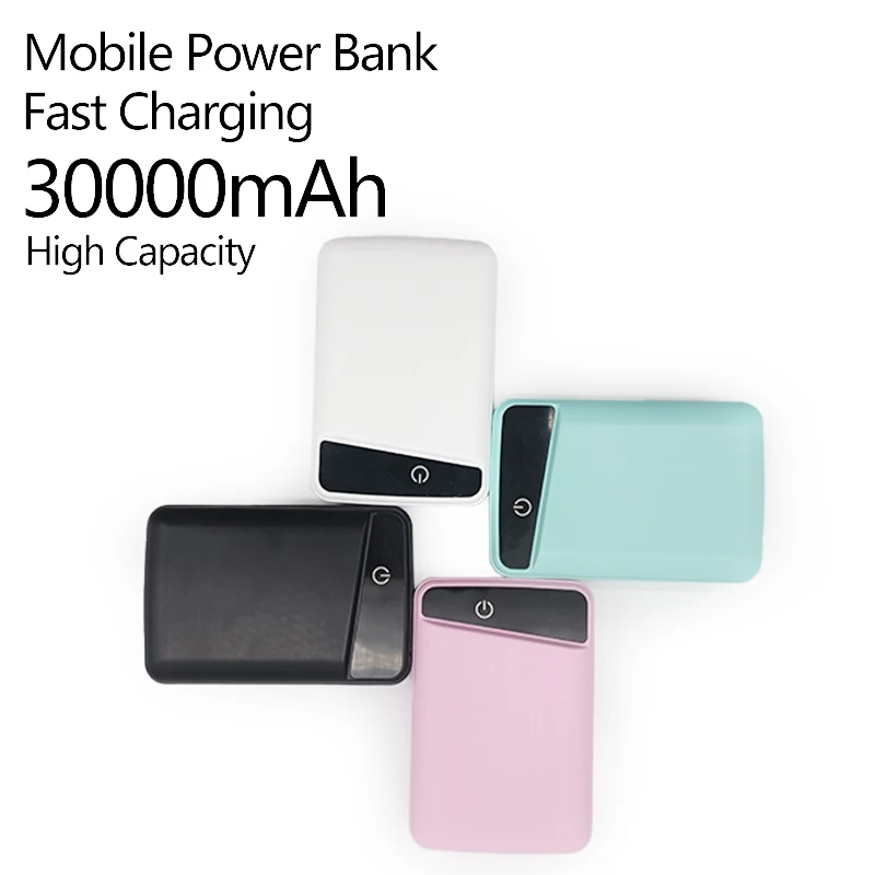Nešiojamų Galia Banko 30000mAh Greito Įkrovimo Skaitmeninis Ekranas Dual USB Power Bank
