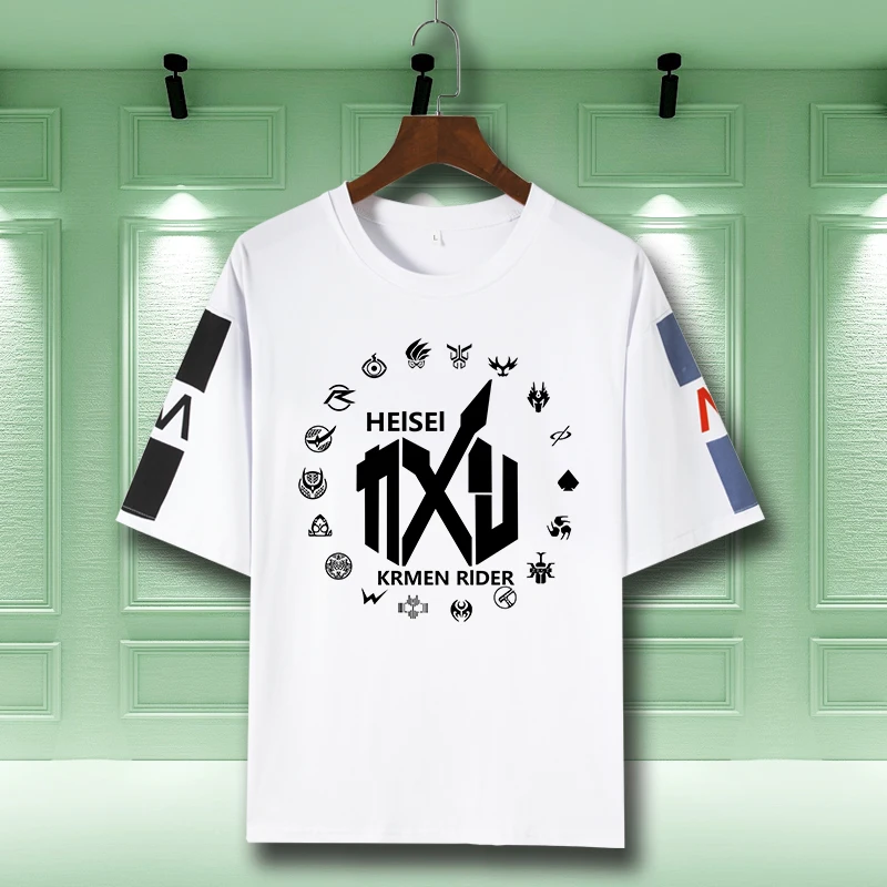 Anime Kamen Rider Dešimtmetį Statyti Zi-O T-shirts Cosplay Vasaros T-shirt Kuuga Atsitiktinis Unisex trumpomis Rankovėmis marškinėlius Kostiumai