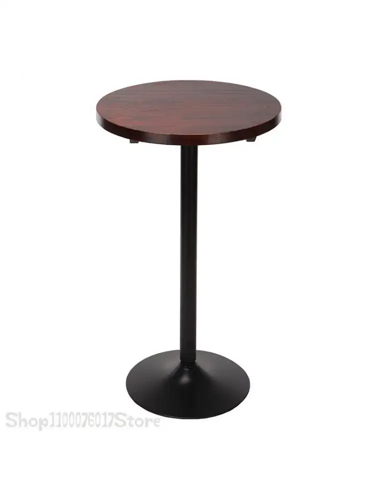 Amerikietiško stiliaus medžio masyvo mažas baras lentelė namo aukštas-kojis apskritojo stalo kavinė stalas ir kėdės paprasta kaustytomis geležies baro stalo ir