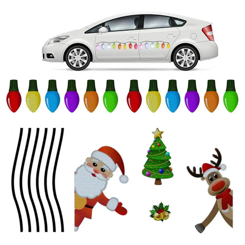 Kalėdų Šaldytuvas Magnetai, 22 Vnt Kalėdų Automobilių Magnetų Rinkinys, Atspindintis Kalėdų Automobilių Magnetus Automobiliams, Garažo Vartai Transporto Priemonės