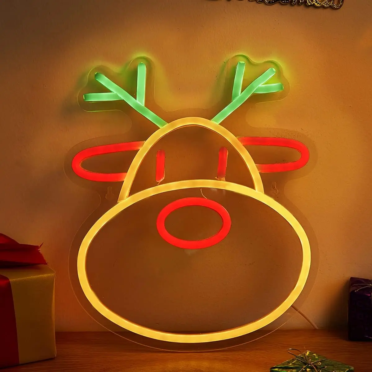 Kalėdų Elnias LED Neon Naktį Pasirašyti Festivalio Puošmena USB Powered Neoninės Šviesos Juosta Šalis Dekoro Kalėdų Dovanos Vaikams
