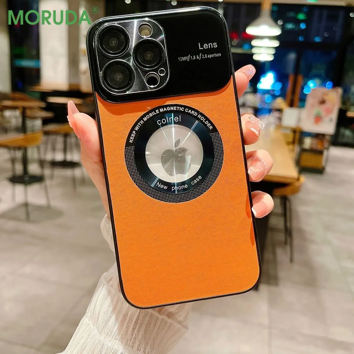 Magnetinio Belaidžio Įkrovimo Oda Modelio Telefono dėklas skirtas iPhone 14 Plus 11 12 13 Pro Max Lydinio Kameros Apsaugos Danga Padengti