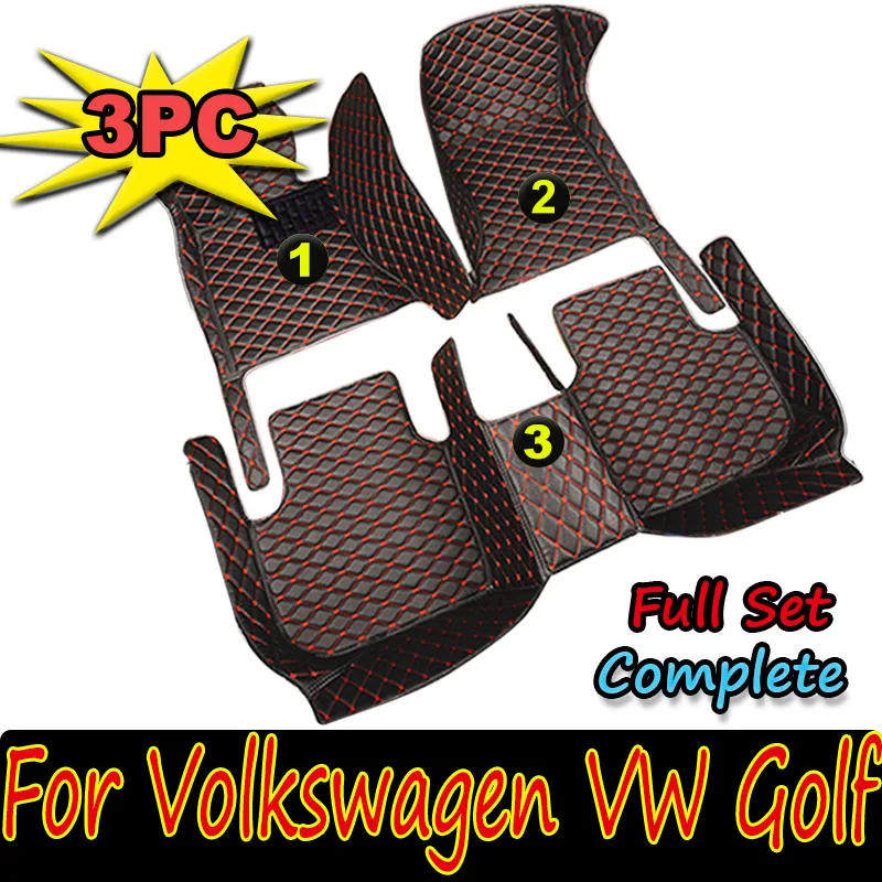 Automobilių Kilimėliai Volkswagen VW Golf 5 MK5 A5 2003~2007 Odos Kilimėlis Auto Interjero Detalių Prabangus Kilimas Kilimas Trinkelėmis, Automobilių Reikmenys