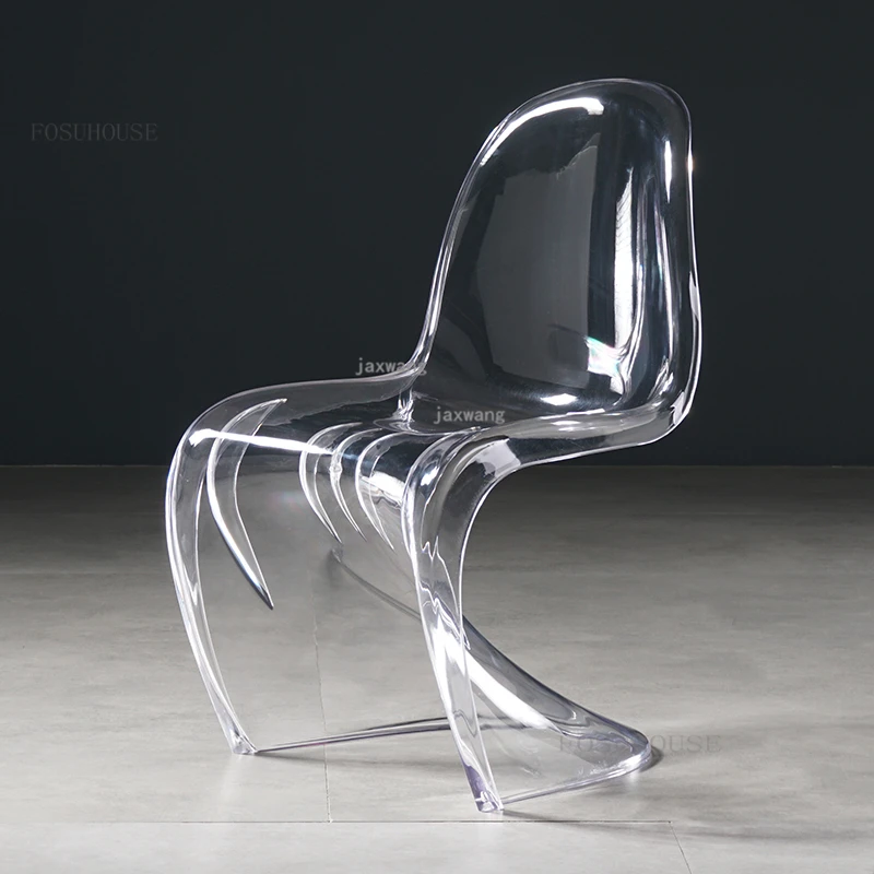 Minimalistinio dizaineris Plastiko Valgomojo Kėdės Kristalų Permatomas Valgomojo Baldai Kūrybos Šiaurės Gyvenamasis Kambarys, Valgomasis kėdė