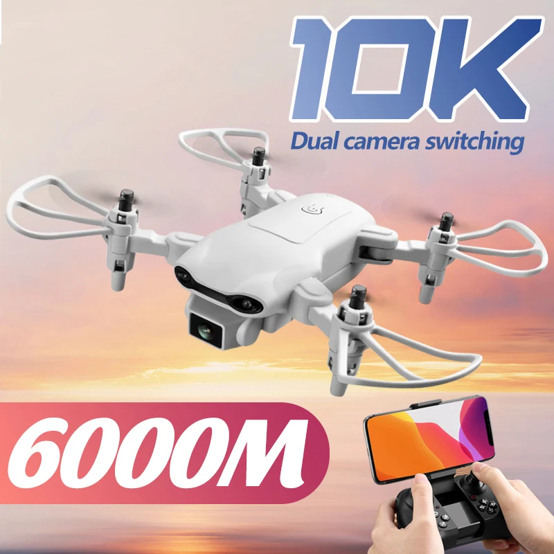 V9 RC Mini Drone 10k Dual Camera 6KM HD Plataus Kampo Kamera, WIFI FPV aerofotografija Sraigtasparnis, Sulankstomas Quadcopter Drone Žaislai