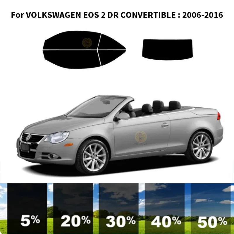 Pjaustytuose nanoceramics automobilių UV Lango Atspalvis, Rinkinys, Automobilių Langų Plėvelės VOLKSWAGEN EOS 2 DR KABRIOLETAS 2006-2016