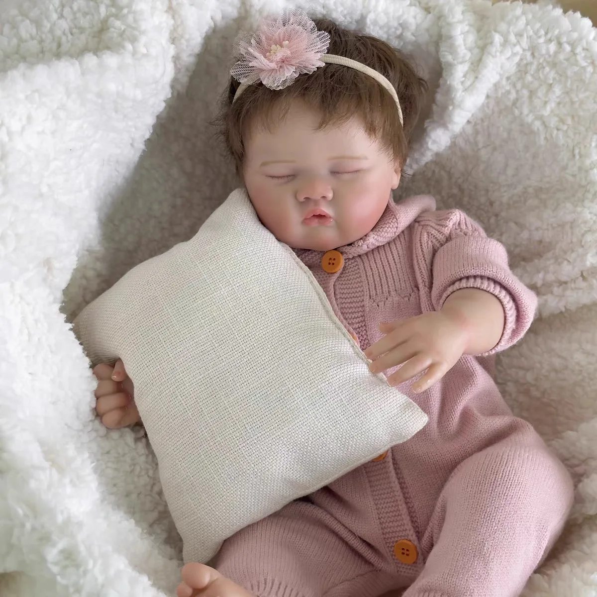 19 Colių 48CM Visas Silikono Vinilo Lėlės Tikroviškos Lėlės Mergina 3D Dažytos Baby Doll Su Įsišaknijusi Plaukų Vaikas Dovana Muñecas Atgimsta