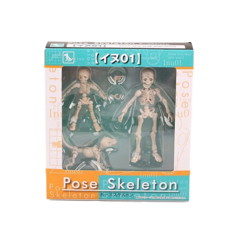 3-8 cm tris Mielas Mados Dizaino Kelia Skeleto Modelis su Šunų Stalo, Stalas Knyga, Mini Pav vaikams, Žaislai, Kolekcines Dovana