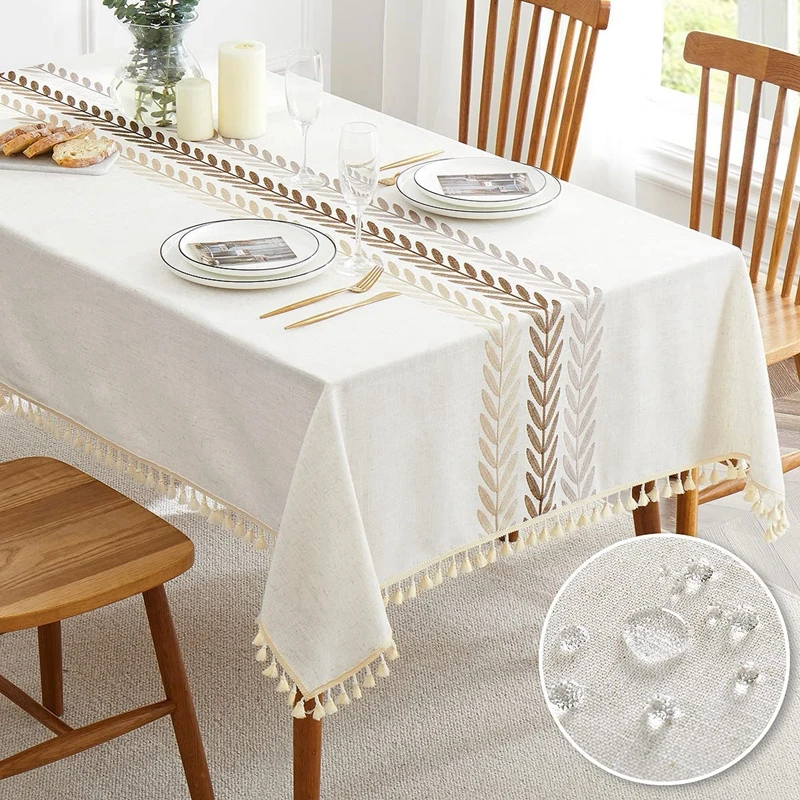 prabanga lapai, siuvinėta staltiesė padengti vandeniui medvilnės ir lino dekoratyvinė lentelė šalis