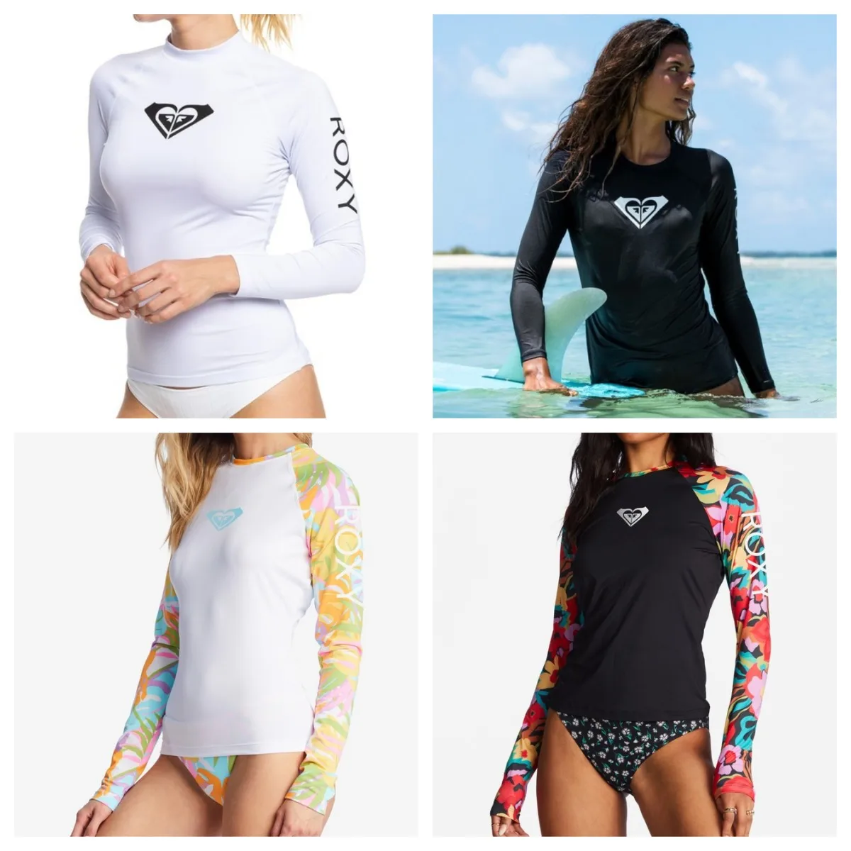 Moterų Bėrimas Apsaugas maudymosi kostiumėlį UPF50+kvėpuojantis Greitai džiūsta Ilgai Rankovėmis maudymosi kostiumėlį, Plaukiojimas, Banglentės, Paplūdimys, Vandens Sporto Gėlių