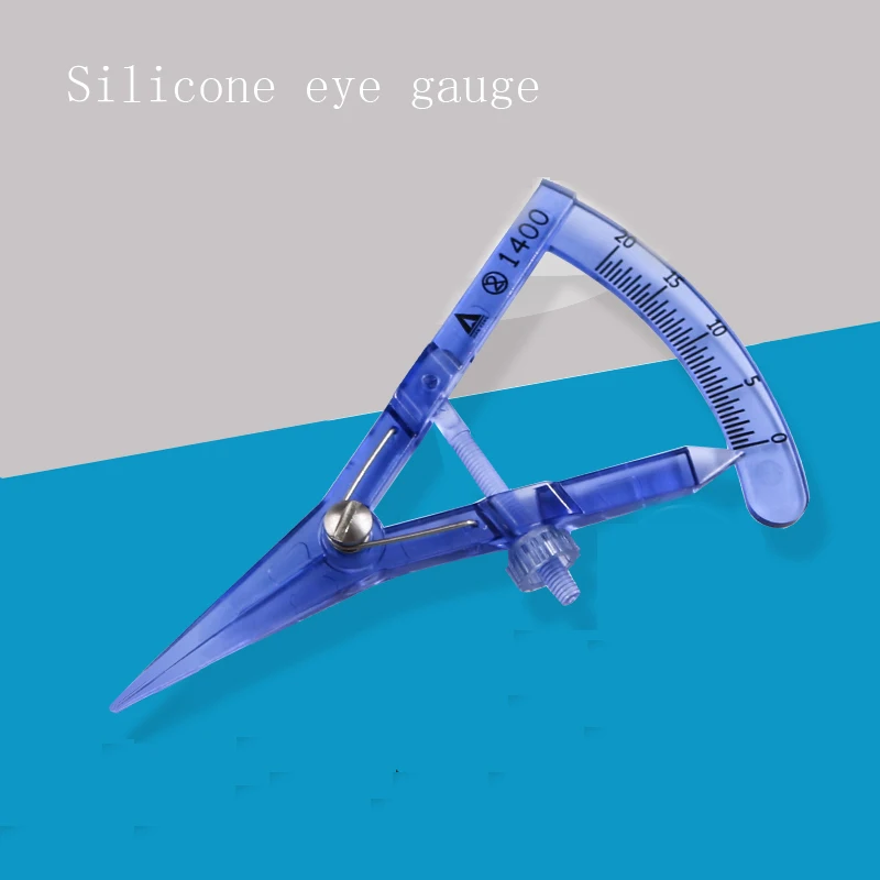 Dvigubo voko silikono kosmetikos ir plastinės chirurgijos instrumentų, įrankių, akių matavimo ir nustatymo valdovai