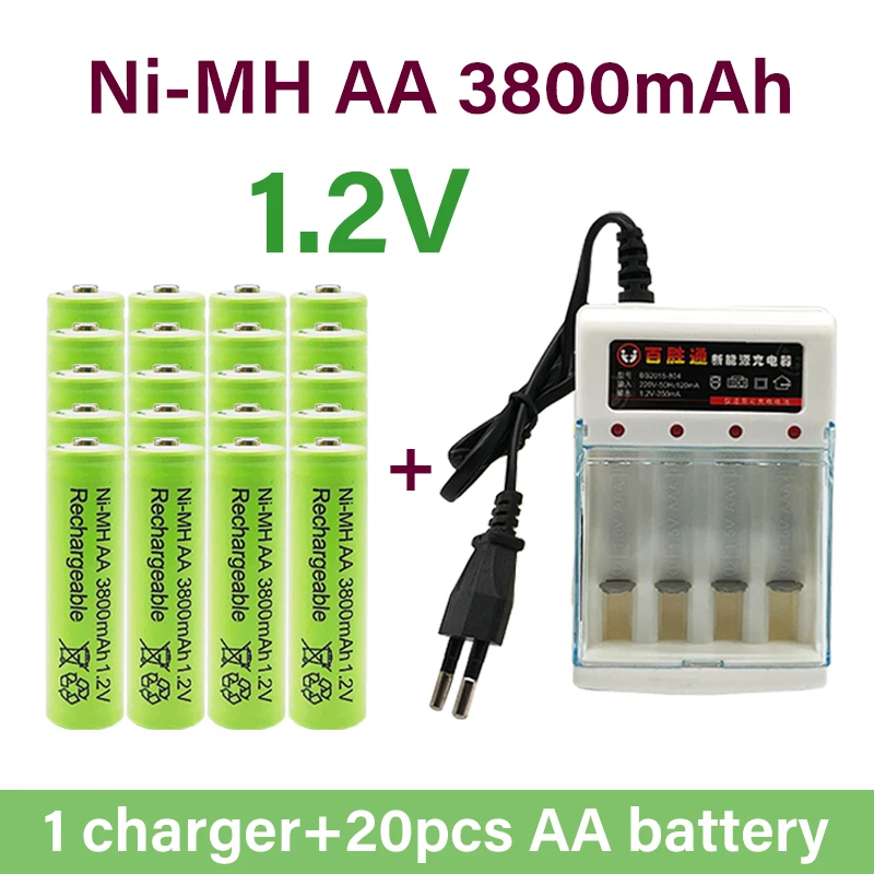 AA daugkartinio Įkrovimo Baterija 3800Mah Aa1.2v Ni-MH Baterija, Taikomas Nemokamas Platinimas, LED Lempa, Žaislai, Mp3