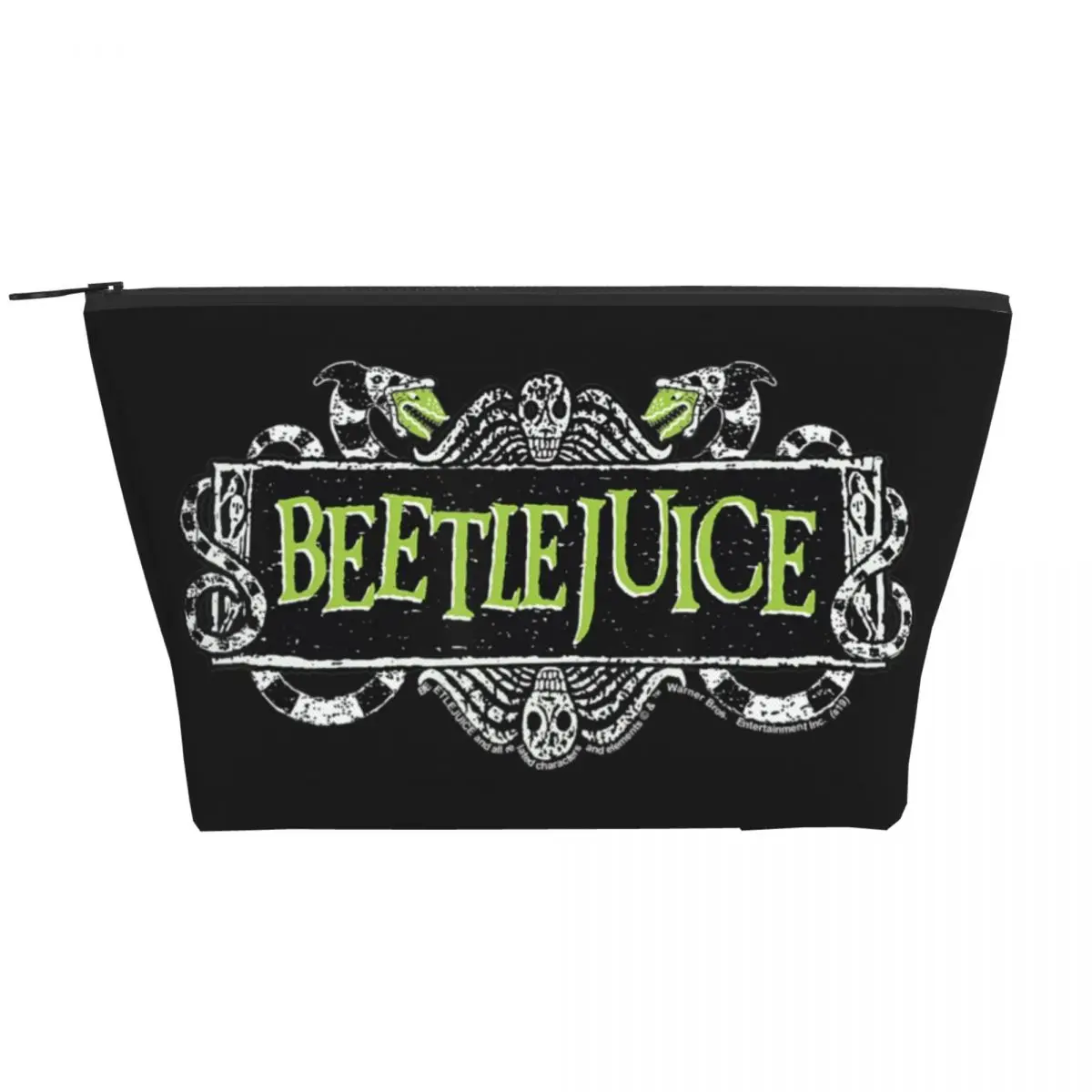 Beetlejuice Žalia Ženklas, Logotipas Kelionės Kosmetikos Krepšys Tim Burton Filmą Helovinas Tualetinių Reikmenų Makiažas Organizatorius Grožio Saugojimo Dopp Rinkinys