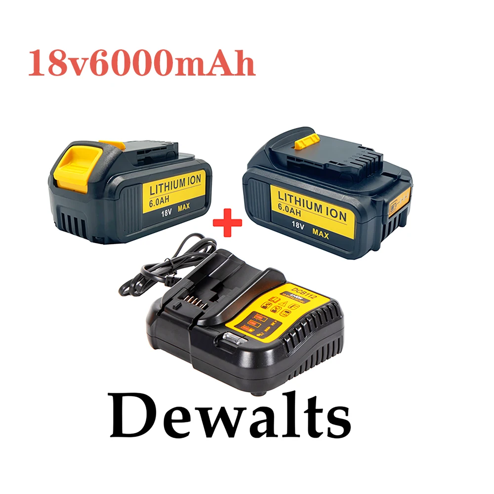 18V 6000mAh Liion Baterija DCB180 daugkartinio Įkrovimo Baterija DEWALT DCB180,DCB181 XJ DCB200,DCB201,DCB201-2,DCB204,DCB20 DCB182