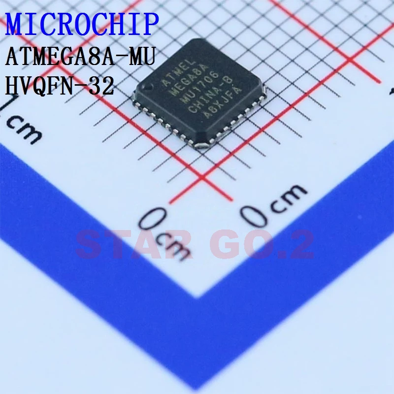 5PCSx ATMEGA8A-MU HVQFN-32 MIKROSCHEMA Mikrovaldiklių