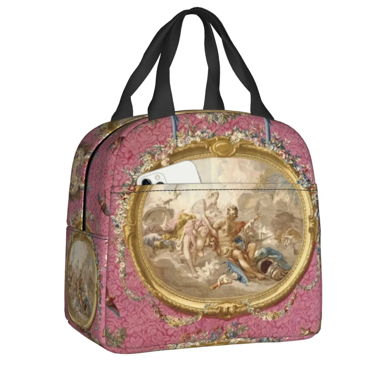 Bolsa de almuerzo Ángel de victoriano personalizada para mujer, fiambrera con aislamiento térmico para niños, bolsas de mano par